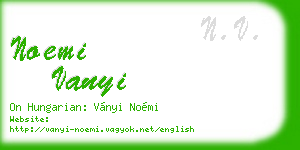 noemi vanyi business card