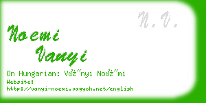 noemi vanyi business card